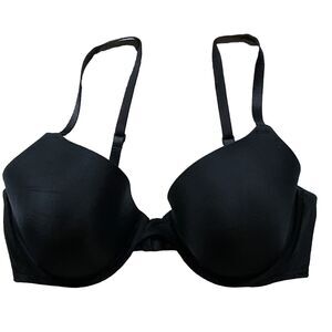 Victorias Secret Womens Bra sz 36D Black Demi Underwire Back Hook Standard Strap